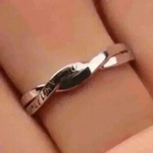 - 🍁New Lovers Ring Two Lines Twisted CZ Wedding Men Ring, GPMB1438